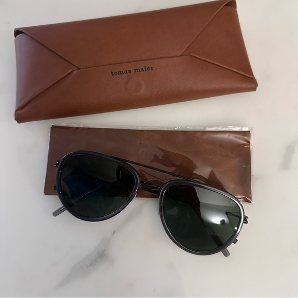 Tomas Maier TM0007S SUNGLASSES black‎ aviator style